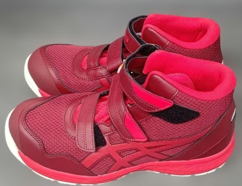 ASICS 赤 ハイカット 安全靴 　26.5cm