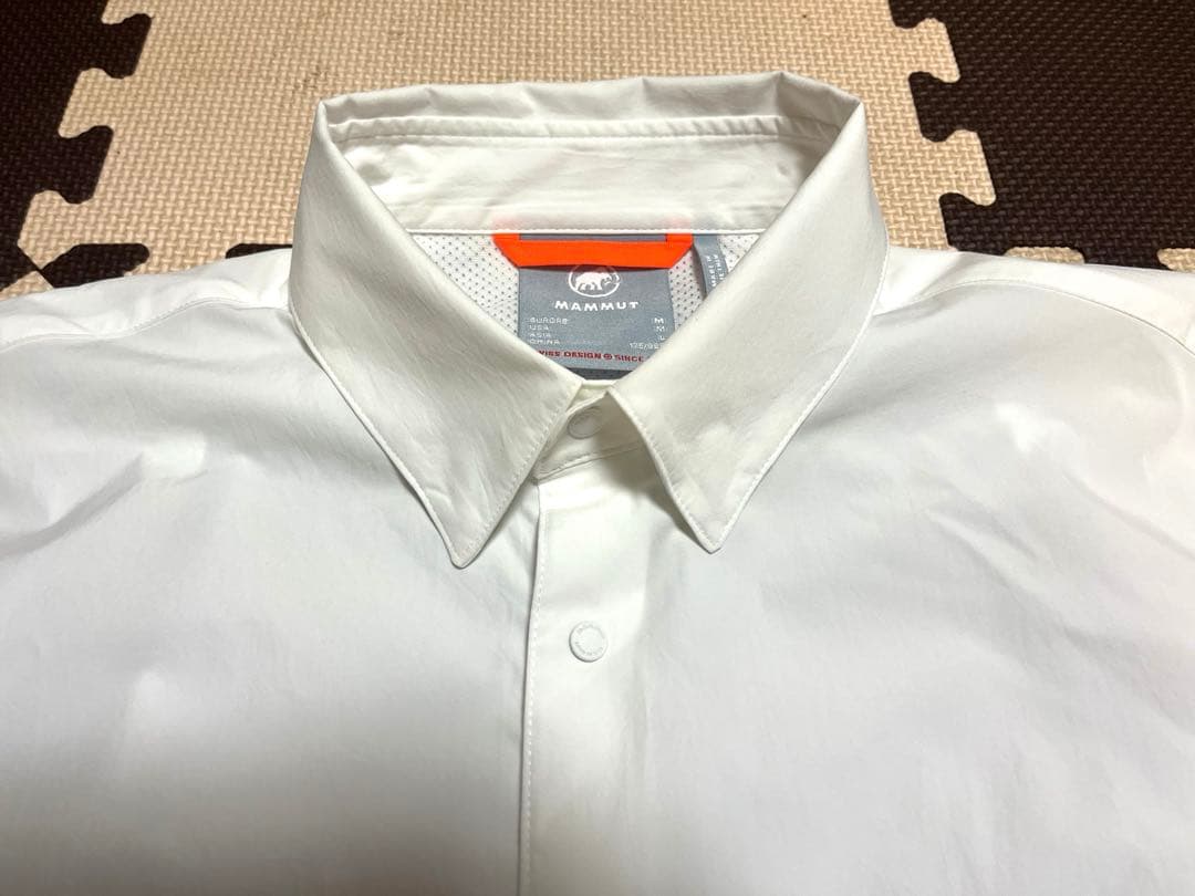 マムート セオン ロングスリーブシャツ アジアンサイズL ホワイト