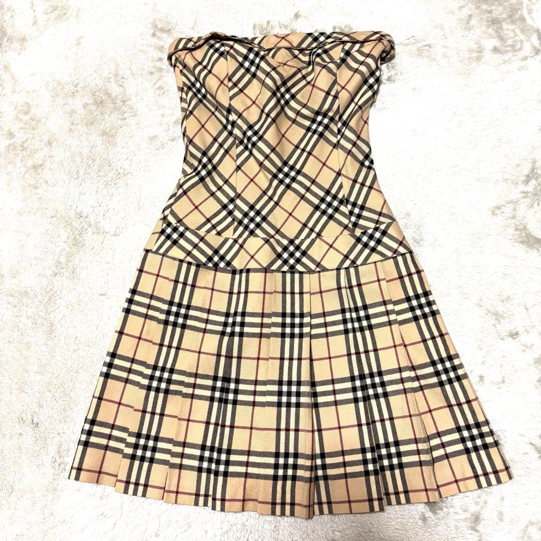 希少 バーバリー ブルーレーベル ノバチェック ワンピース 38 - メルカリ