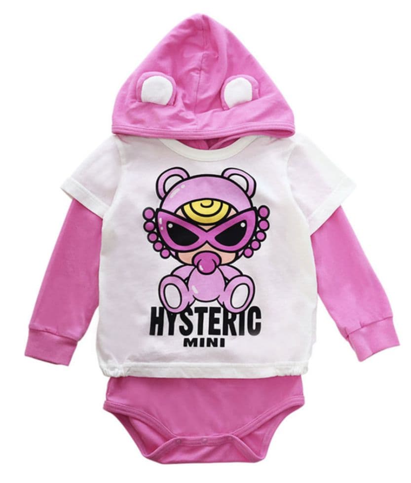 【新品】HYSTERIC MINI テディ フード付きロンパース 80cm