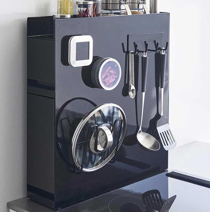 【定価15950円】tower 隠せる調味料ラック タワー 2段 ブラック tower ［ 隠せる調味料ラック タワー 2段 ］山崎実業 隠せる 調味料