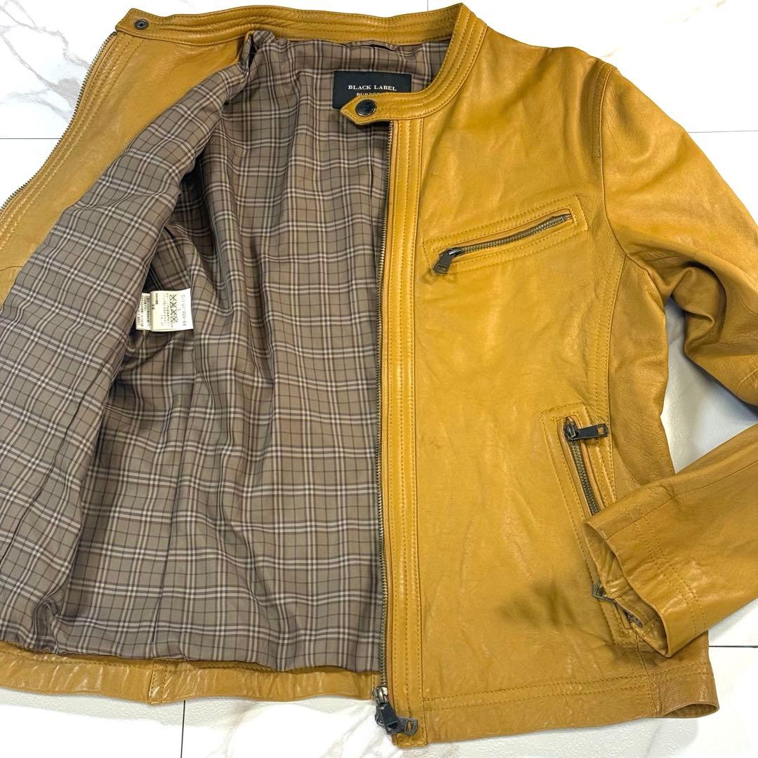 【Lサイズ】バーバリーブラックレーベル ライダースジャケット ノバチェック