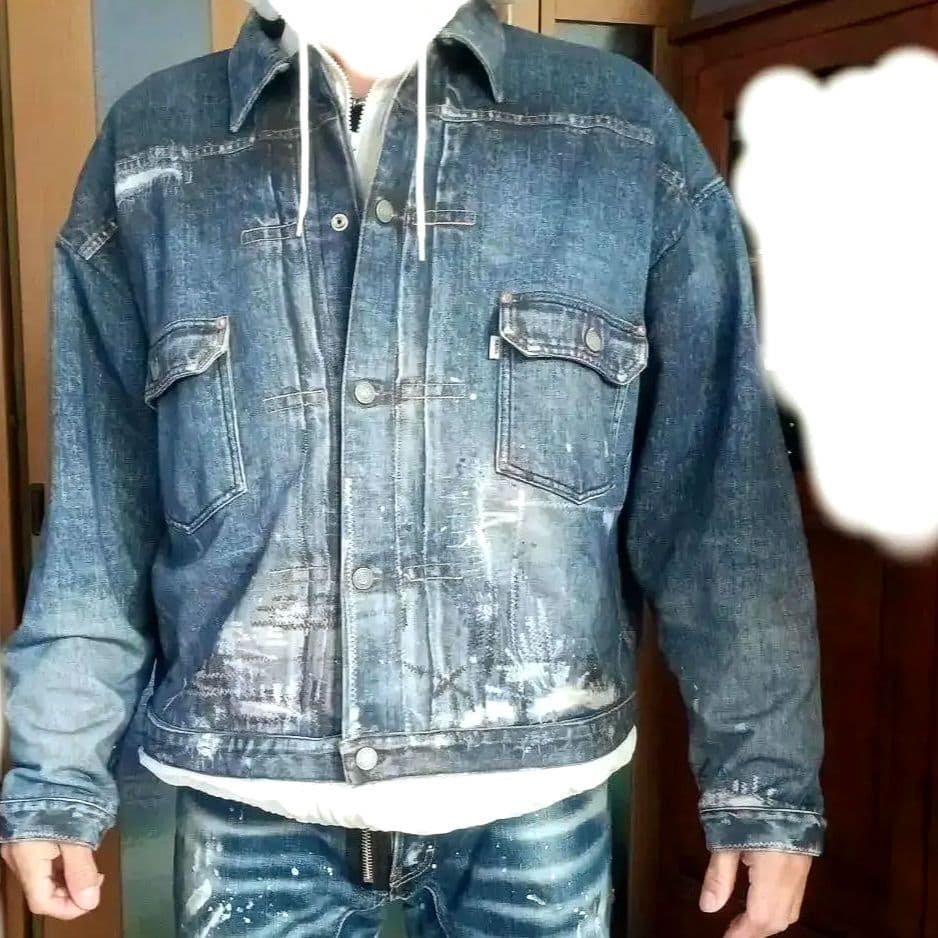 Lot.5067XX　デニム転写スウェットジャケット希少サイズXLサプール加工品