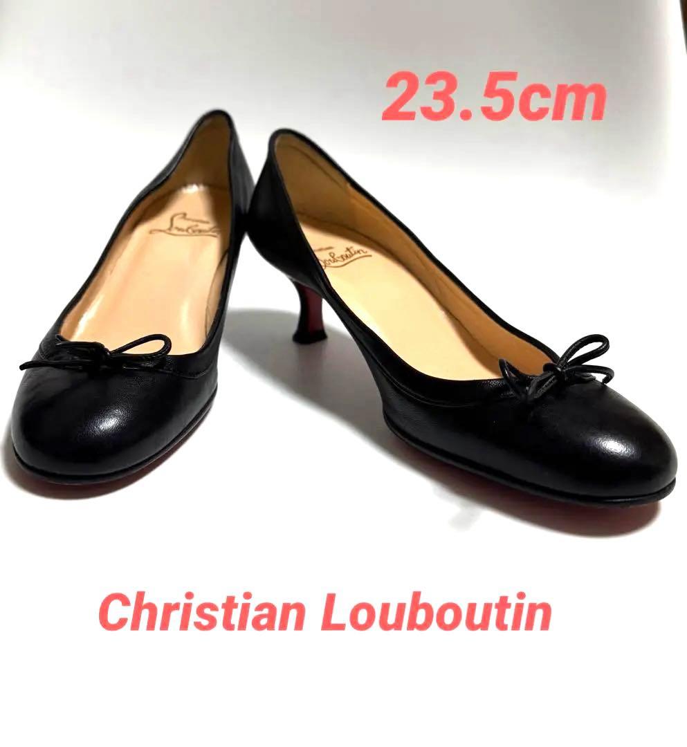 ❤️Christian Louboutin リボン付き　黒　レザーパンプス Miss Sab 85 ブラック パテントレザー - Shoes - Women - Christian