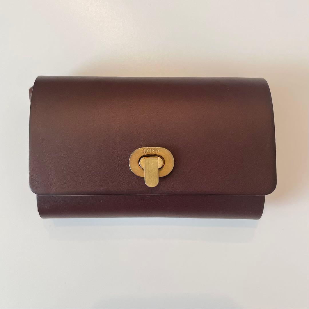 【新品・未使用】 LONA Clasp-O card case ブラウニー