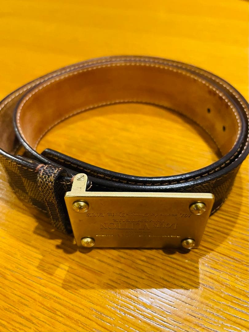 まなびルイヴィトンダミエ柄ベルト