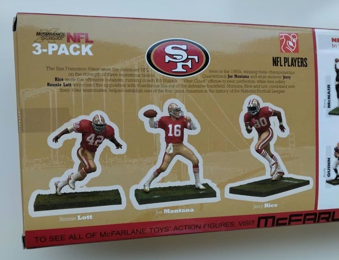 未開封品)マクファーレンNFL 49ersフィギュア 3-Pack モンタナ他