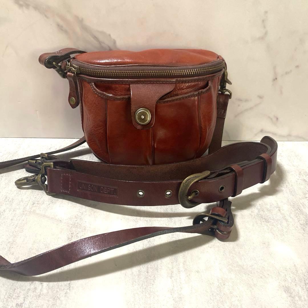 UNISON DEPT レザー ウエストバッグ　ボディバッグ　ユニゾンデプト 楽天市場】【中古】 ユニゾンデプト 2way ボディバッグ クロス