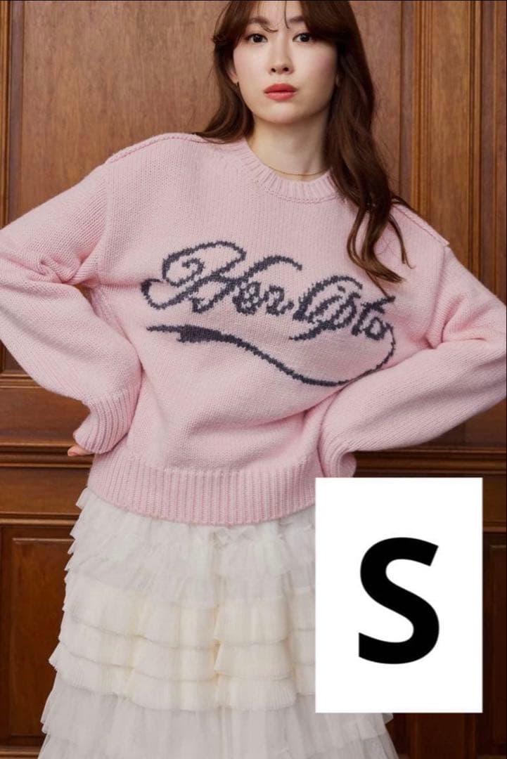 トップス Loved one Logo Jacquard Knit candy S