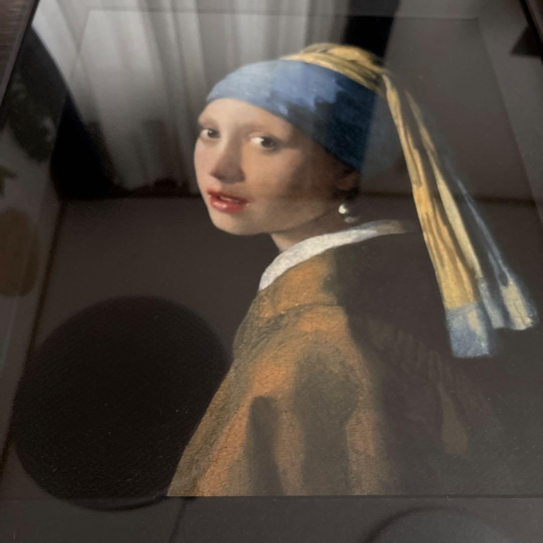 ヨハネス・フェルメール 真珠の耳飾りの少女 絵画 フレーム付き - メルカリ