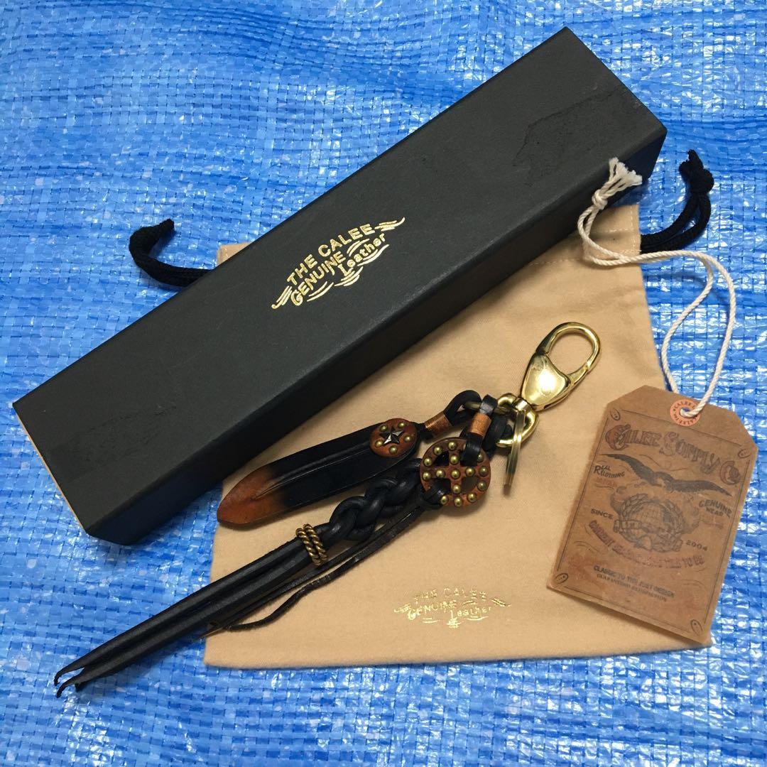 CALEE★KNITTING LEATHER KEY RING⬛︎キーリング⬛︎本革