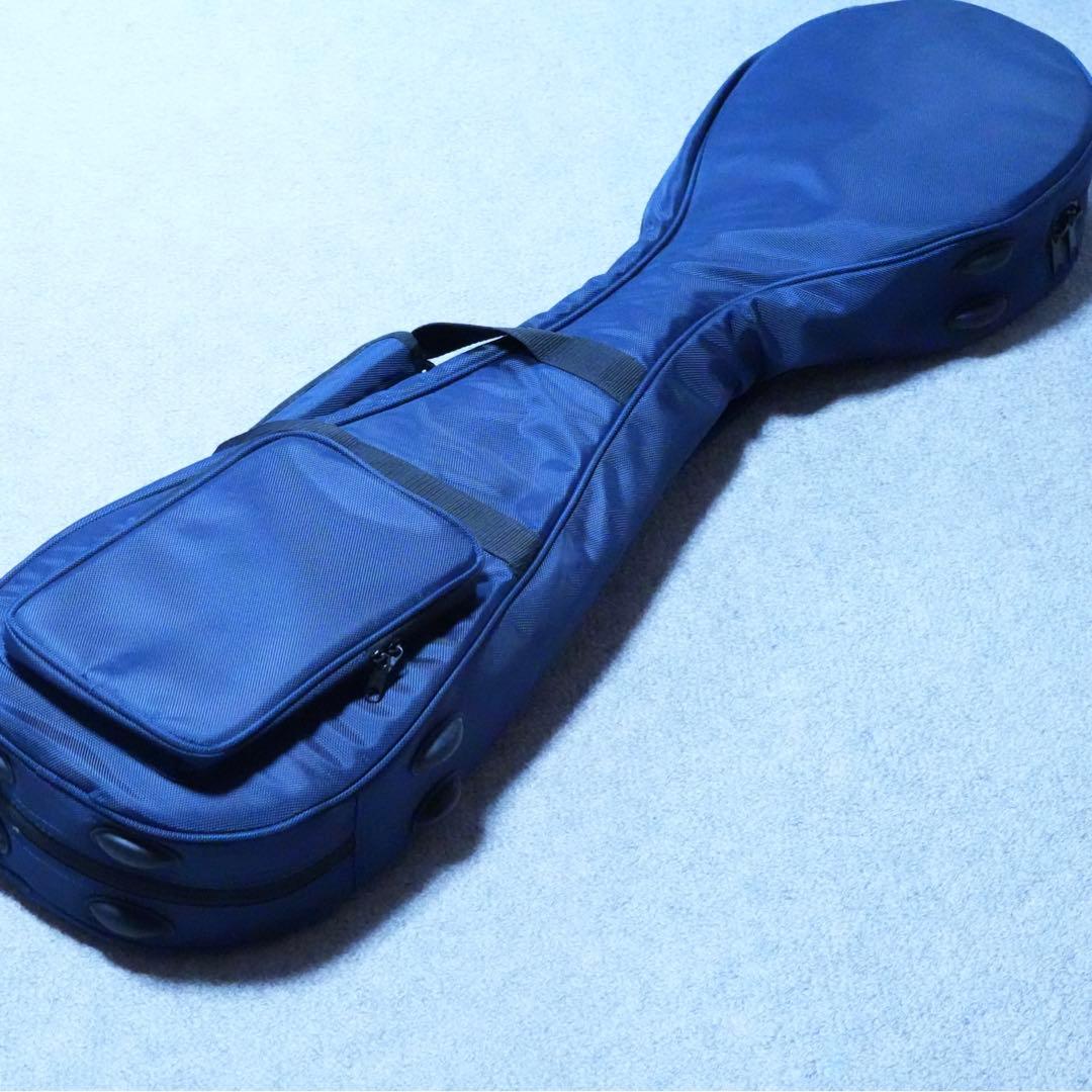 三味線　ケース　カバー　リュックケース　1680D　細棹・中棹　紺