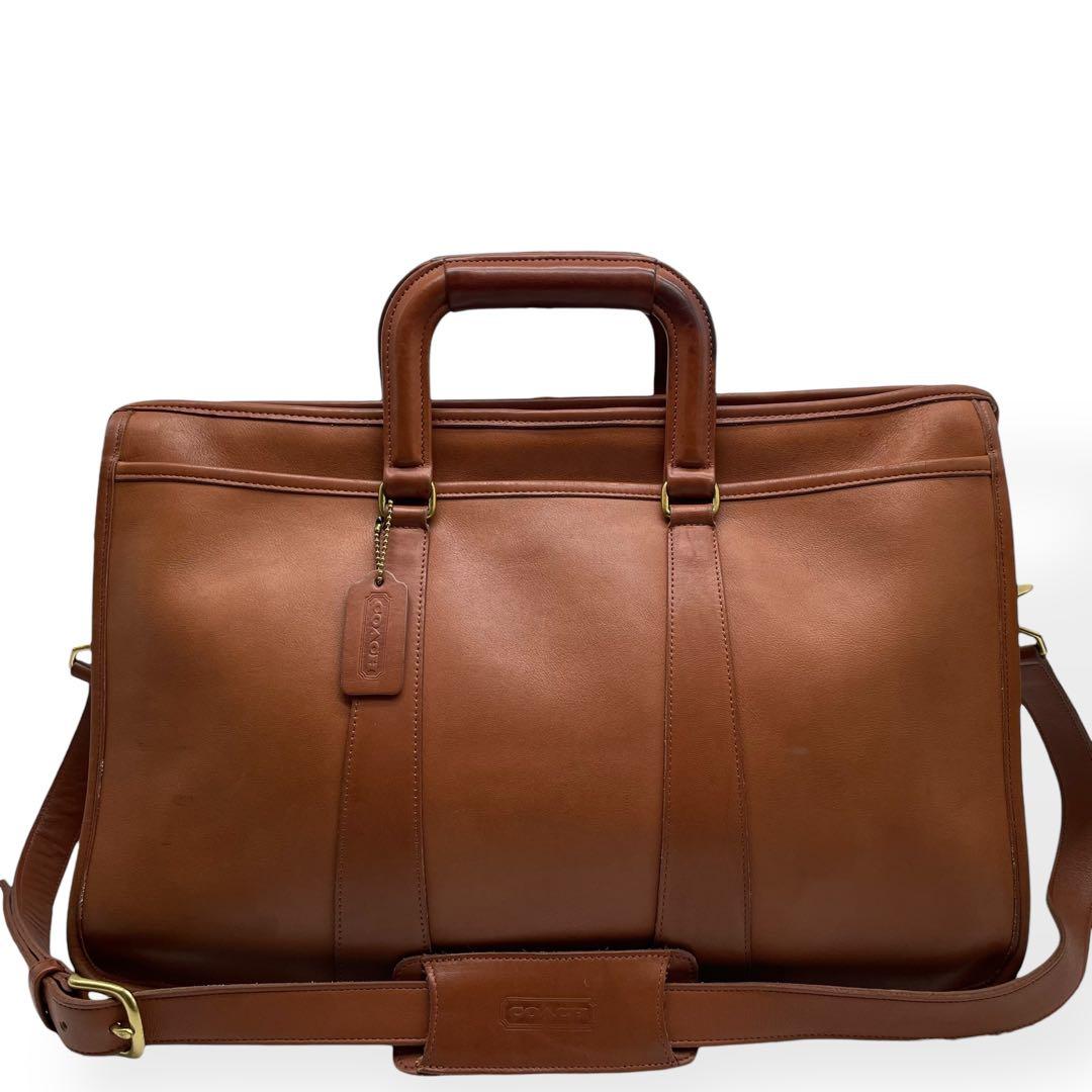 美品　希少　COACH　オールドコーチ　2way ブリーフケース　USA製　茶 m35809477634_2.jpg?1770240746