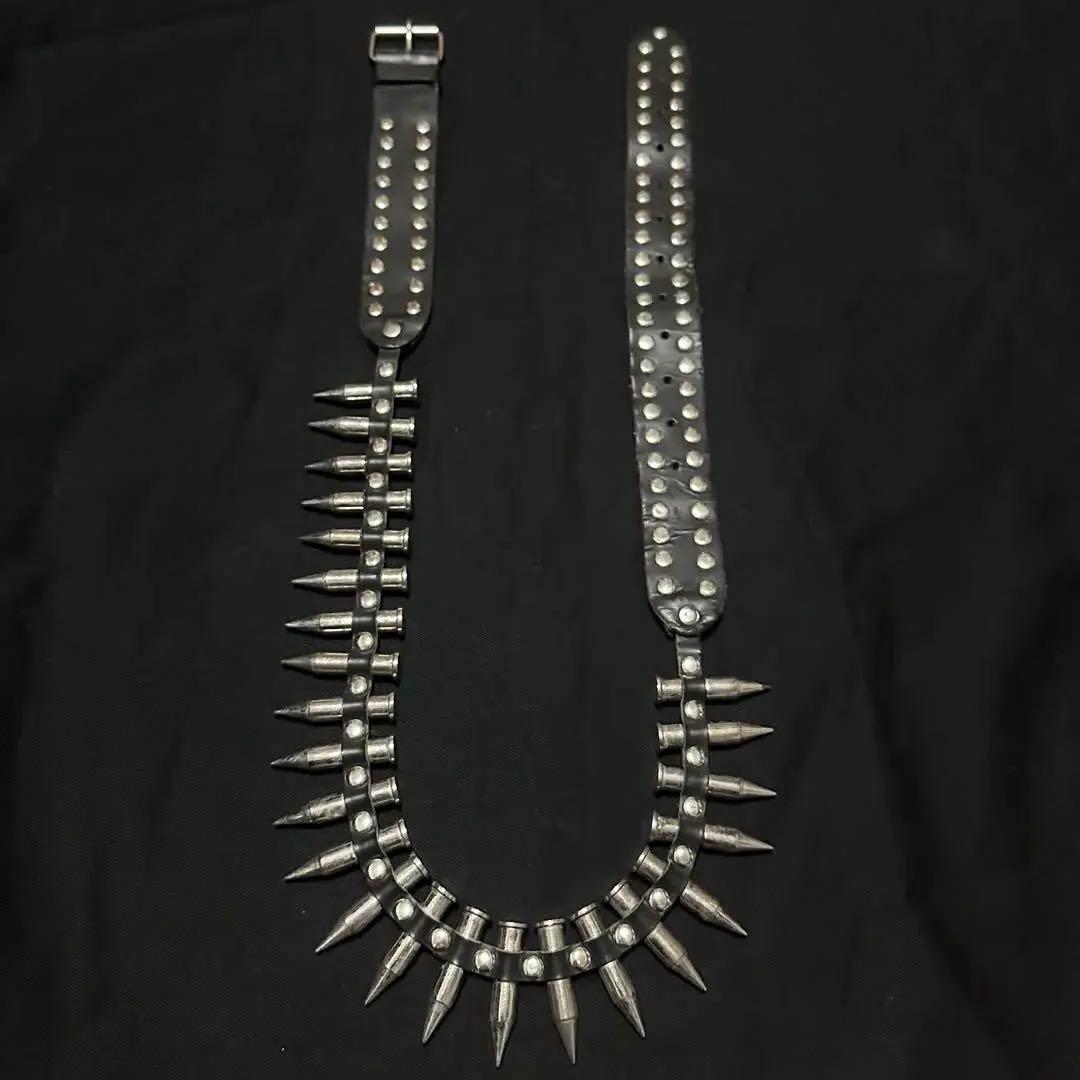 00s フルメタル 弾丸ベルト スタッズ欠けなし y2k punk 平成ギャル