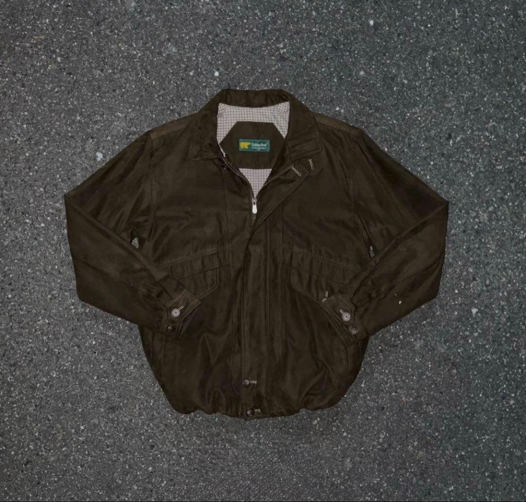 suède jacket 90s USA製 vintage Vintage 90s Brown Suede Bomber Jacket (XS) – Rebalance Vintage