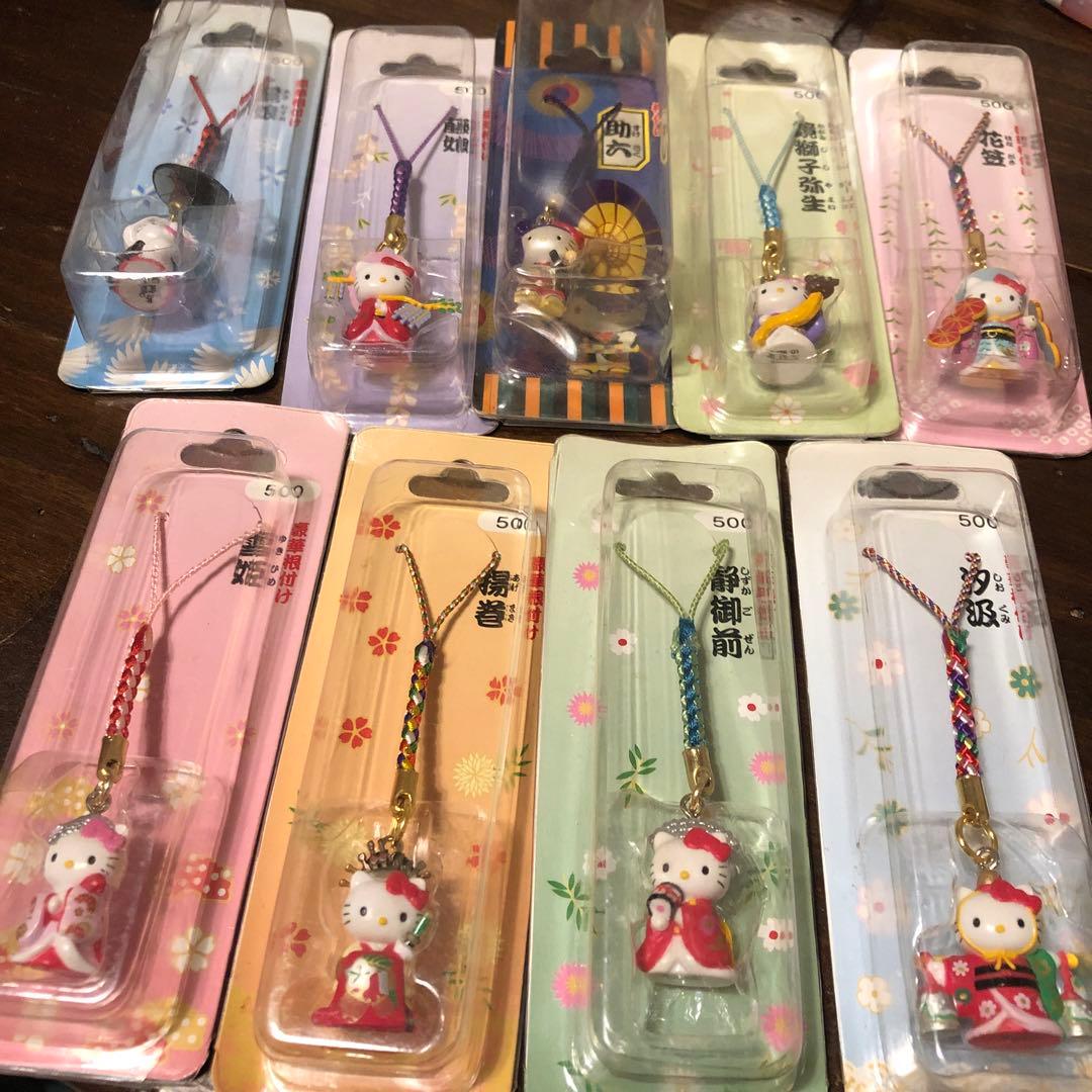 2001年ハローキティ根付　国宝　歌舞伎　9種コンプ サンリオの歌舞伎】ハローキティ一座の桃太郎まとめ！歌舞伎グッズが12種類