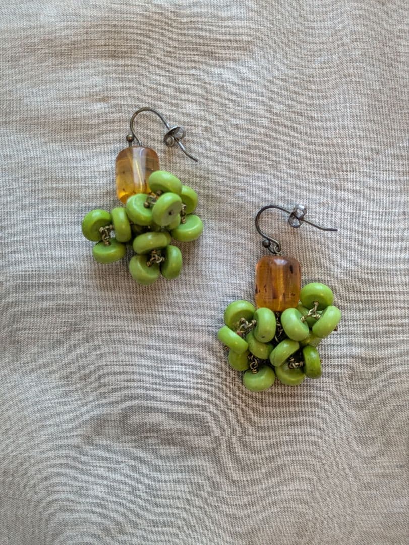 MURDER POLLEN　琥珀×サーペンティンピアス