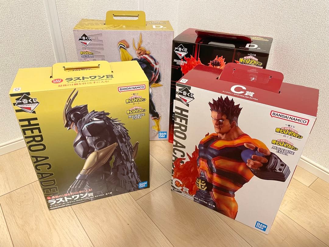 【4体セット】一番くじ　僕のヒーローアカデミア　オールマイト・エンデヴァー Unboxing Review] Ichiban Kuji My Hero Academia D Prize Endeavor