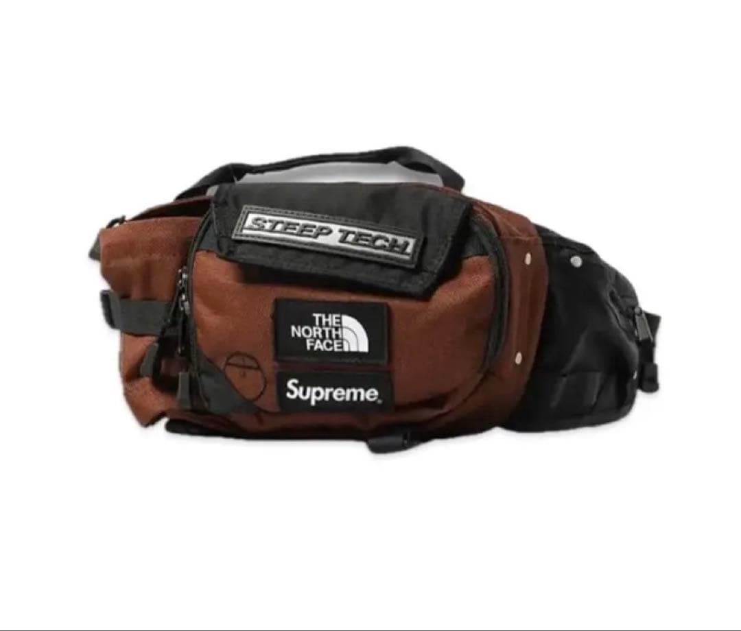 シュプリーム ザノースフェイス スティープ テック ウエスト バッグ ブラウン Supreme（シュプリーム） 22AW × THE NORTH FACE Steep Tech Waist Bag