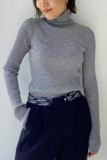 ✨極美品✨L’Appartement 定番リブニット グレー 美シルエット