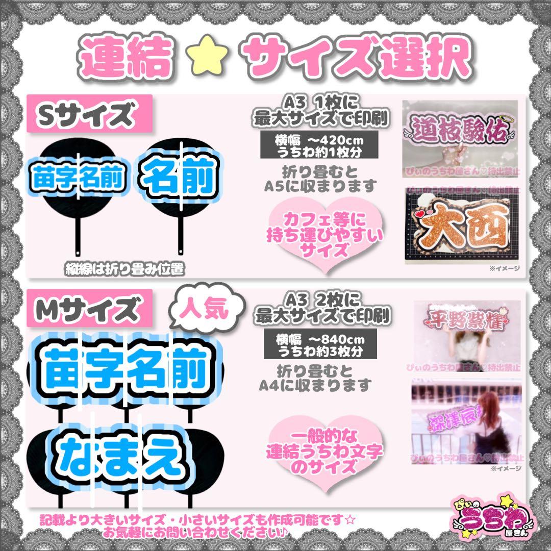 オーダー受付ページ】うちわ文字/連結団扇/ネームボード/文字パネル
