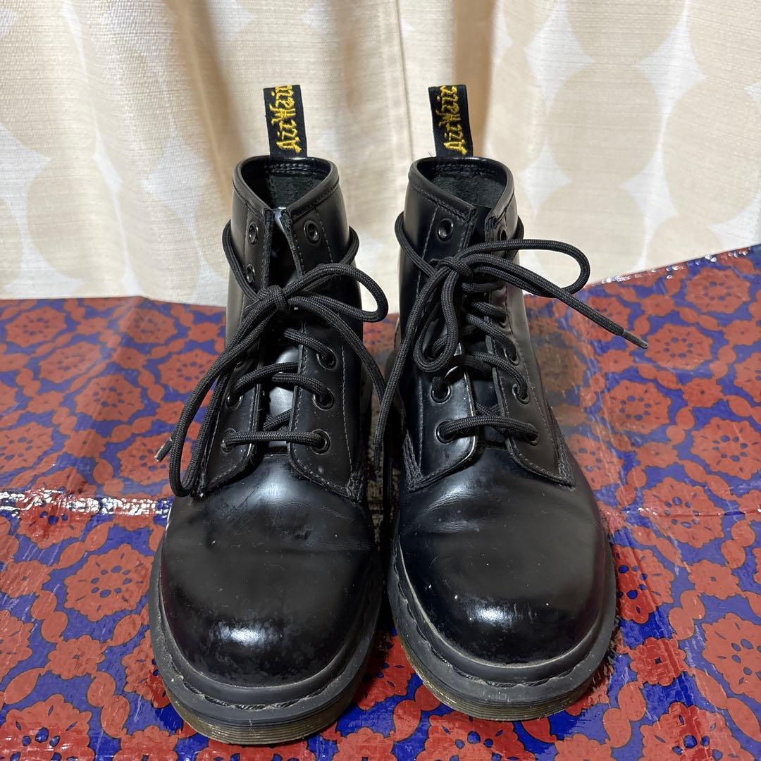 す*れ様 ドクターマーチン6ホールブーツ　UK4 23.0 ドクターマーチンDr.Martens 6ホールレザーブーツ 黒36(22cm) (K-124698)