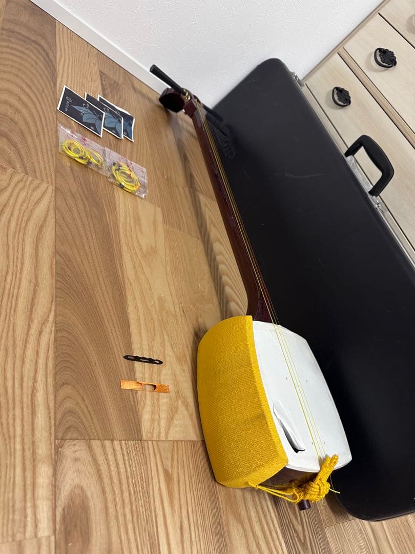 三味線 短棹 東サワリ 胴かけ 天神カバー 駒 糸巻 音緒 ハードケース付