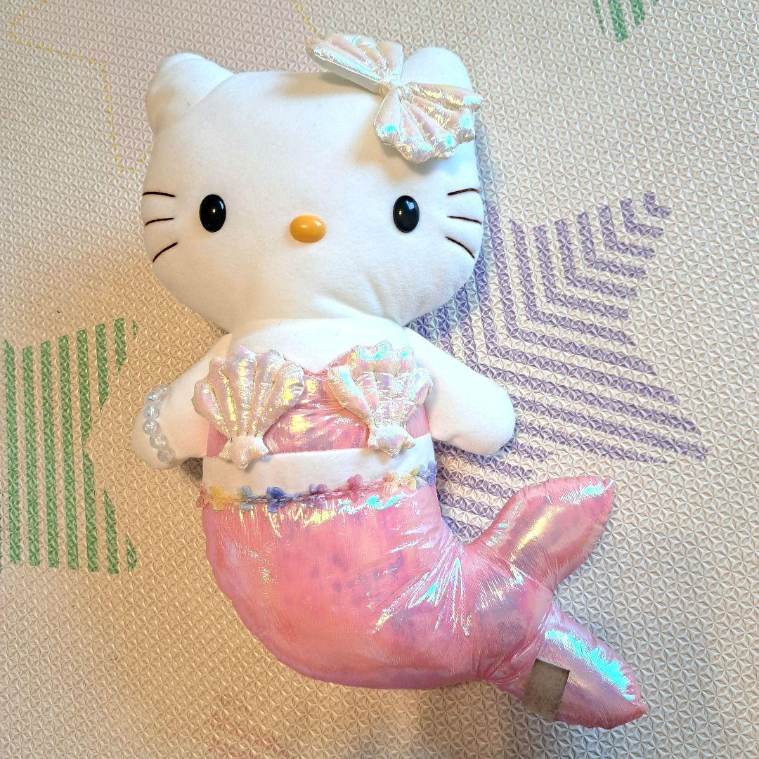 ハローキティ 人魚 ぬいぐるみ レトロ ヴィンテージ オーロラピンク