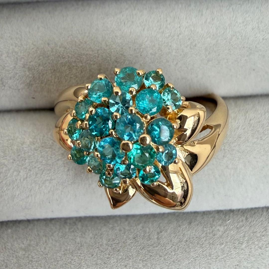 【専用】パライバトルマリン 0.73ct K18 YG リング 12.5号