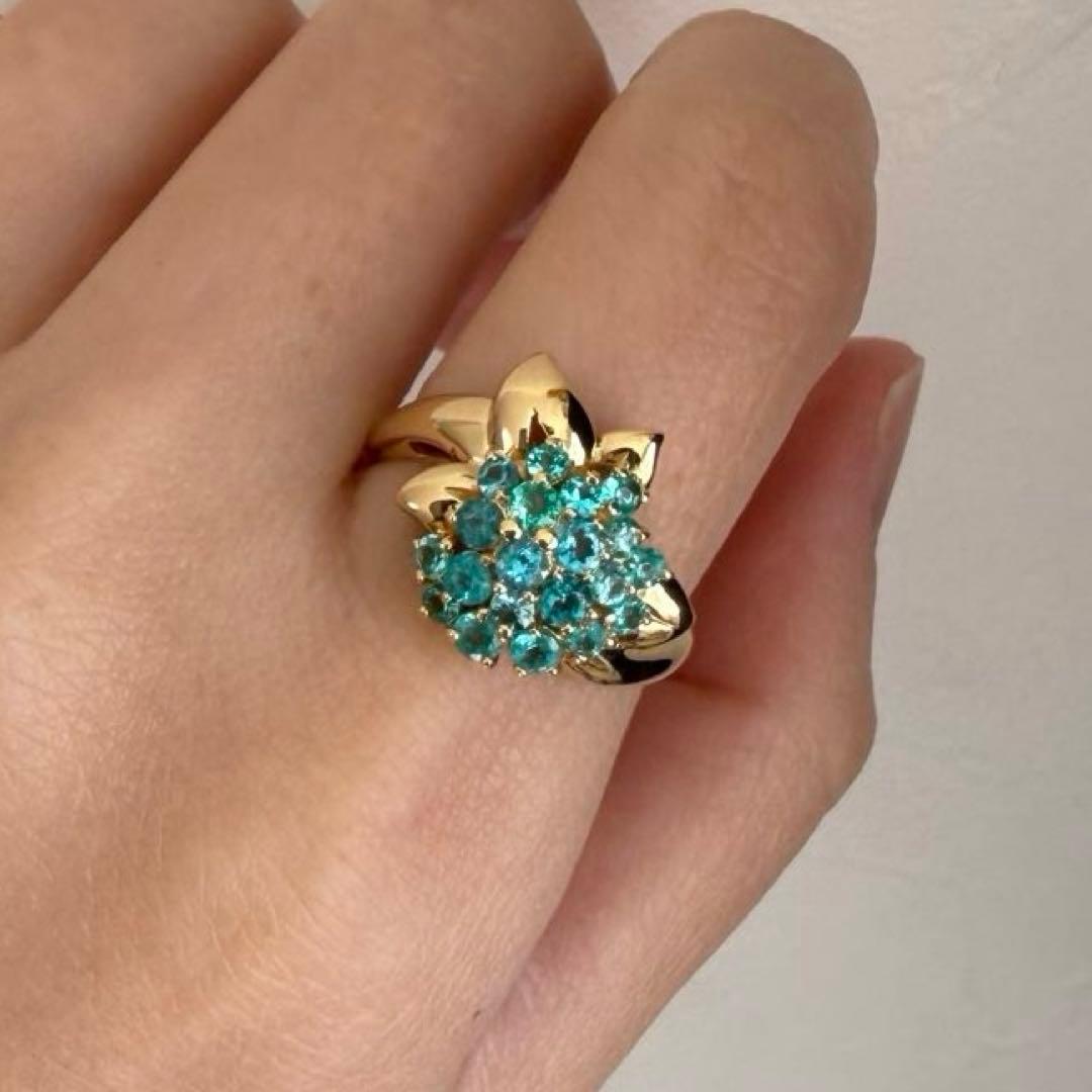 【専用】パライバトルマリン 0.73ct K18 YG リング 12.5号