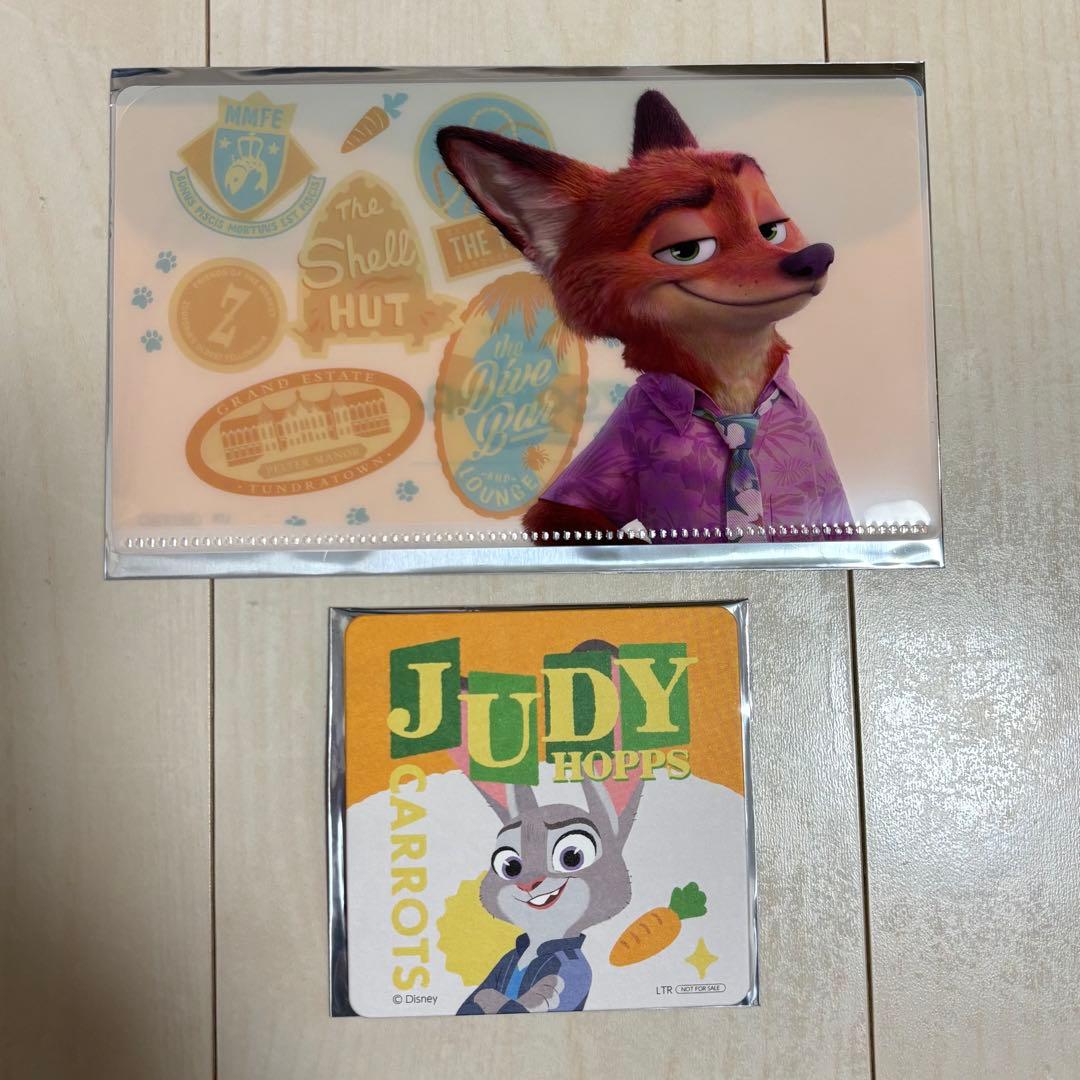 ズートピア2 カフェ 特典 マルチケース コースター ニック ジュディ