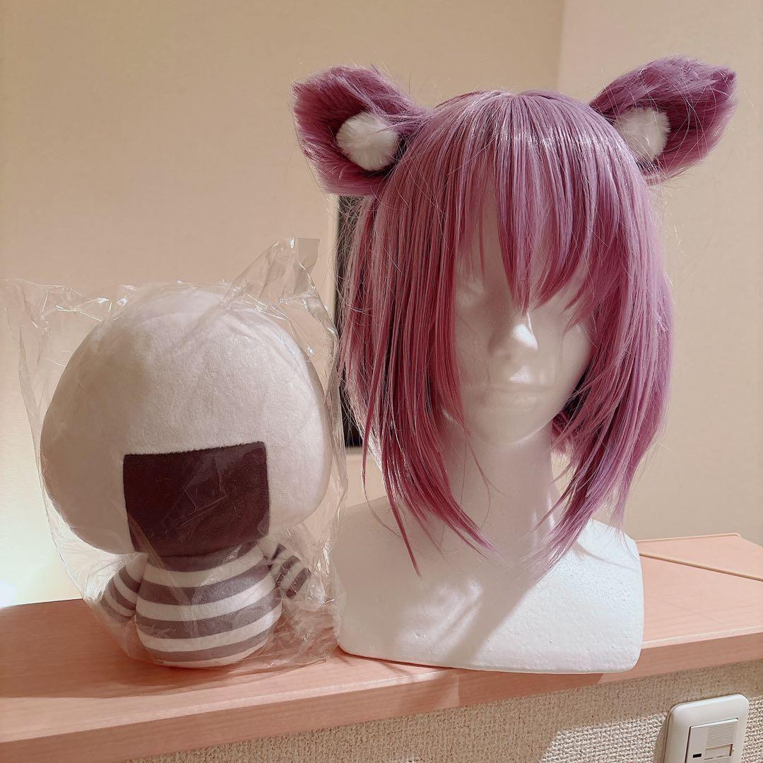 猫又おかゆ コスプレウィッグ コスプレウィッグ バーチャルYouTuber VTuber 猫又おかゆ