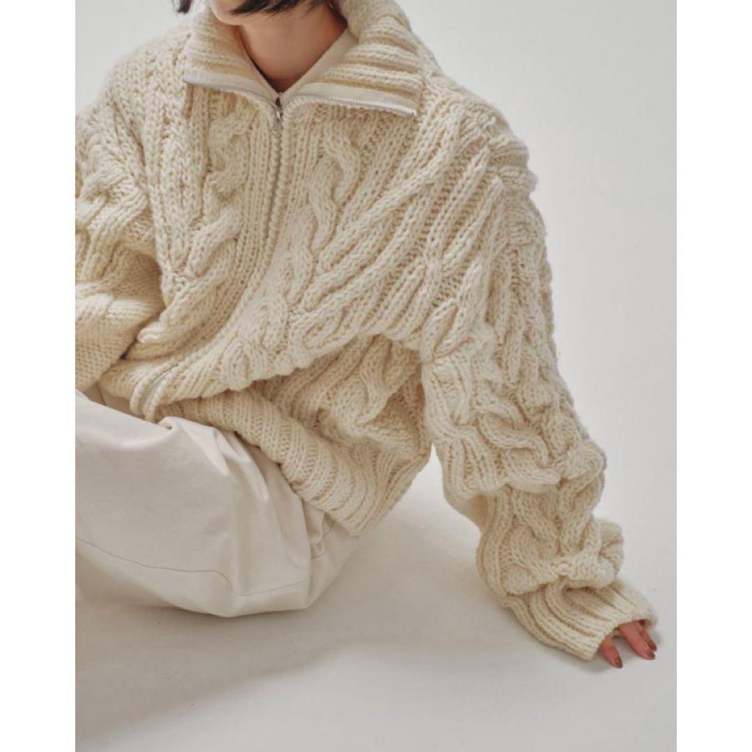 トップス todayful Volume Handknit Cardigan