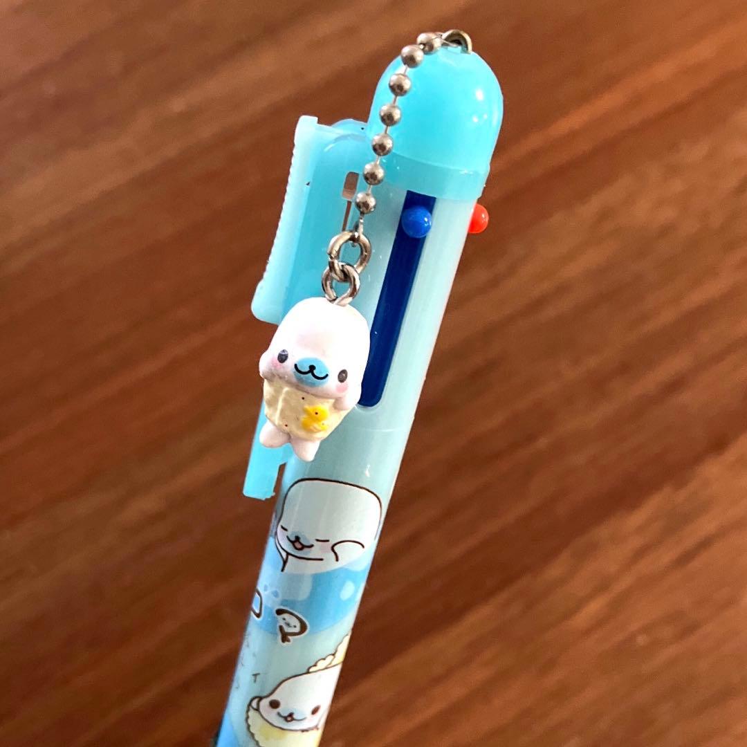 レトロ サンエックス まめゴマ マスコット付き ボールペン シャーペン