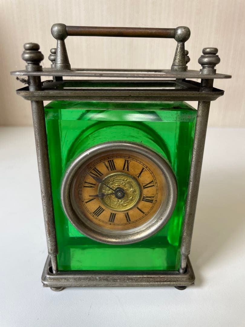 アンティーク　ウランガラス　精工舎　セイコー　手巻置時計 Yahoo!オークション -「ウランガラス置時計」の落札相場・落札価格