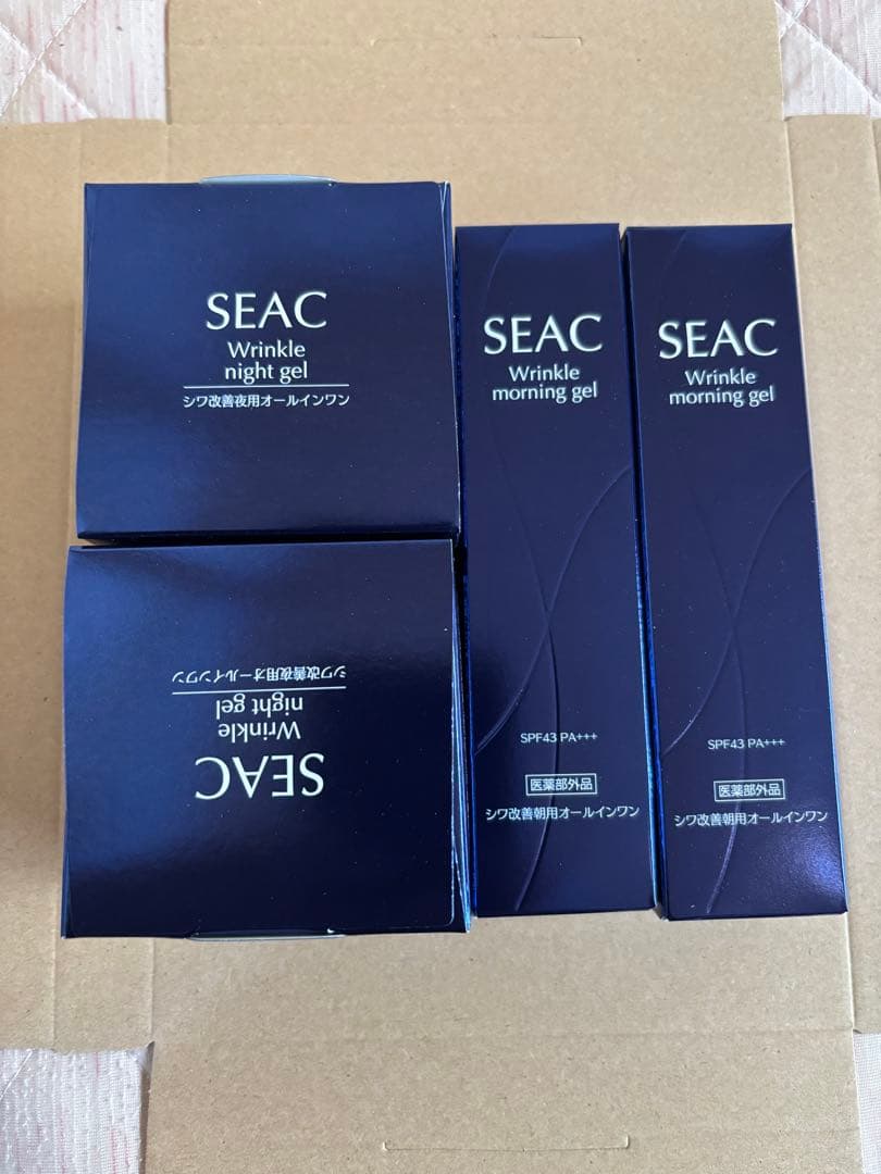 フェイスジェル・ゲル SEAC Wrinkle morning gel & night gel 50g