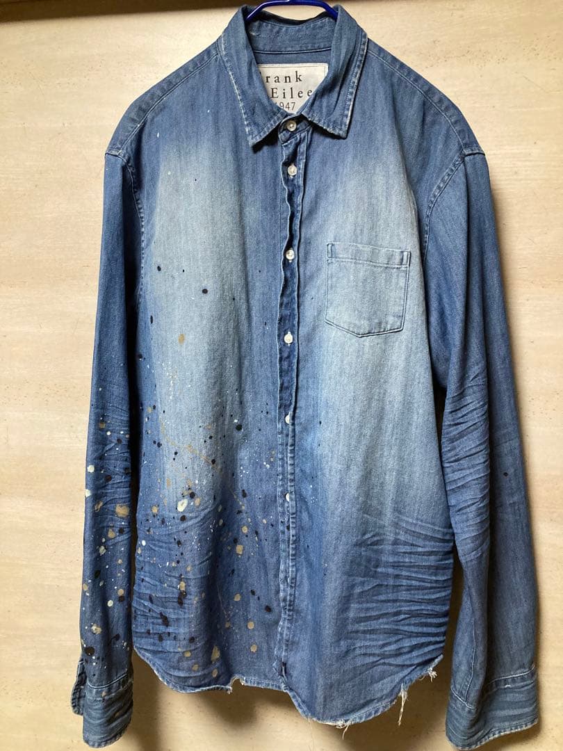 RHC別注 frank&eileen デニムシャツ ペイント ロンハーマン S T116633589