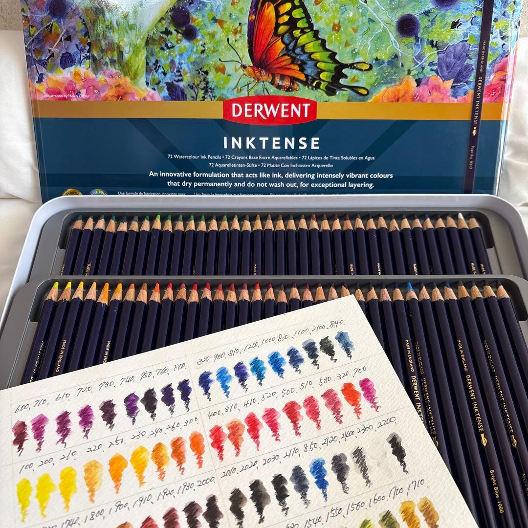 ダーウェント　インクテンスペンシル　水彩色鉛筆　72色