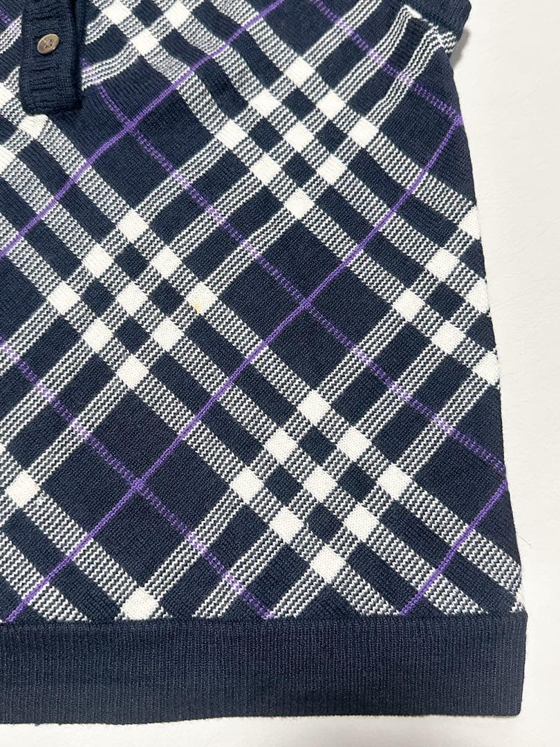 BURBERRY GOLF チェック柄ニットベスト Lサイズ - メルカリ