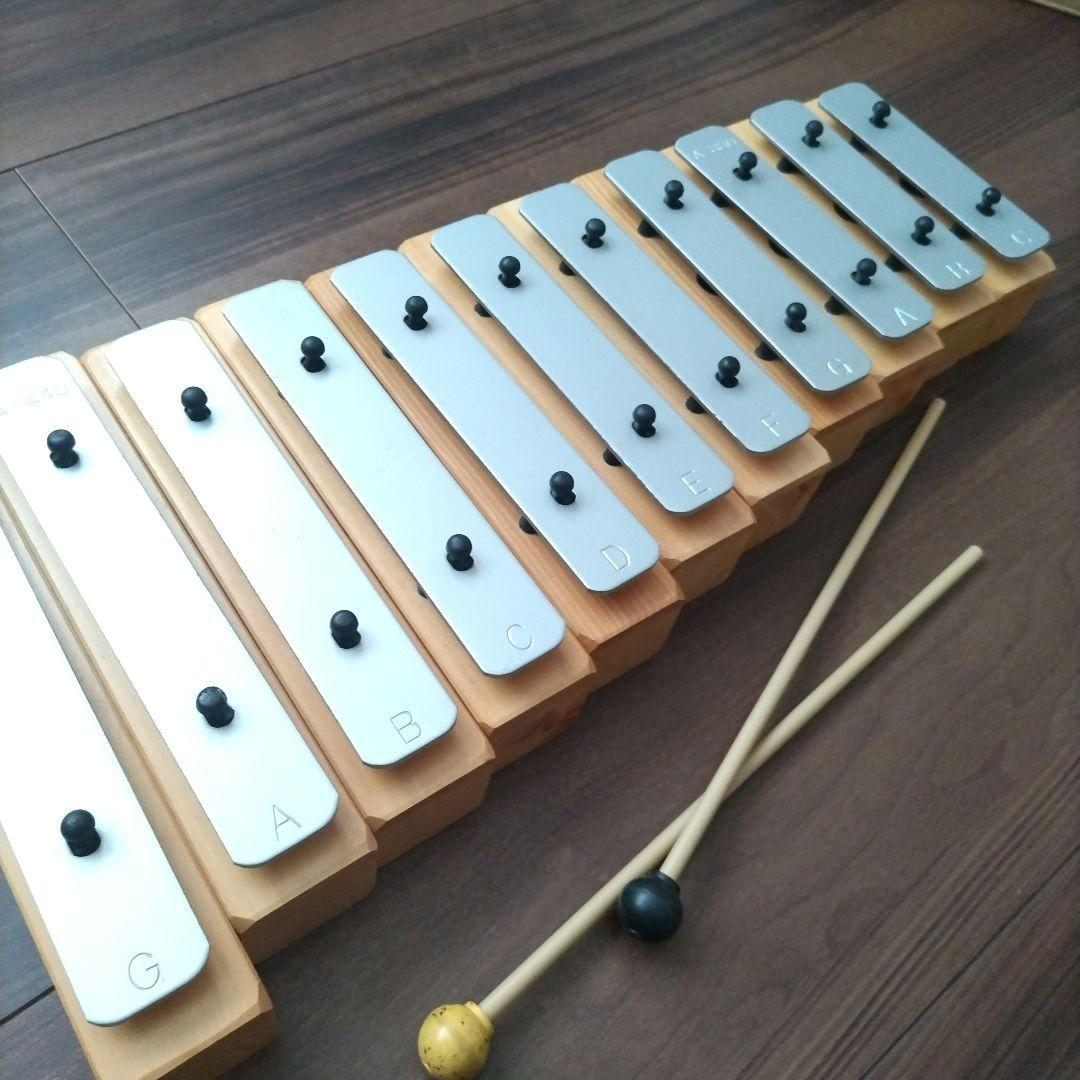 レッド KAWAI ニコルの森 音つみき グロッケン 鉄琴木琴 11音