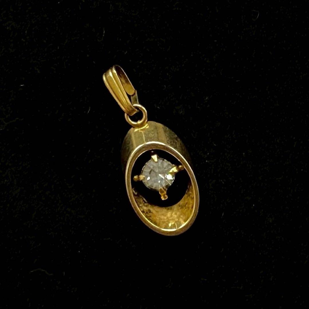 308遺品整理品 ペンダントトップ ダイヤ？ ジルコニア？ ゴールド？ 金
