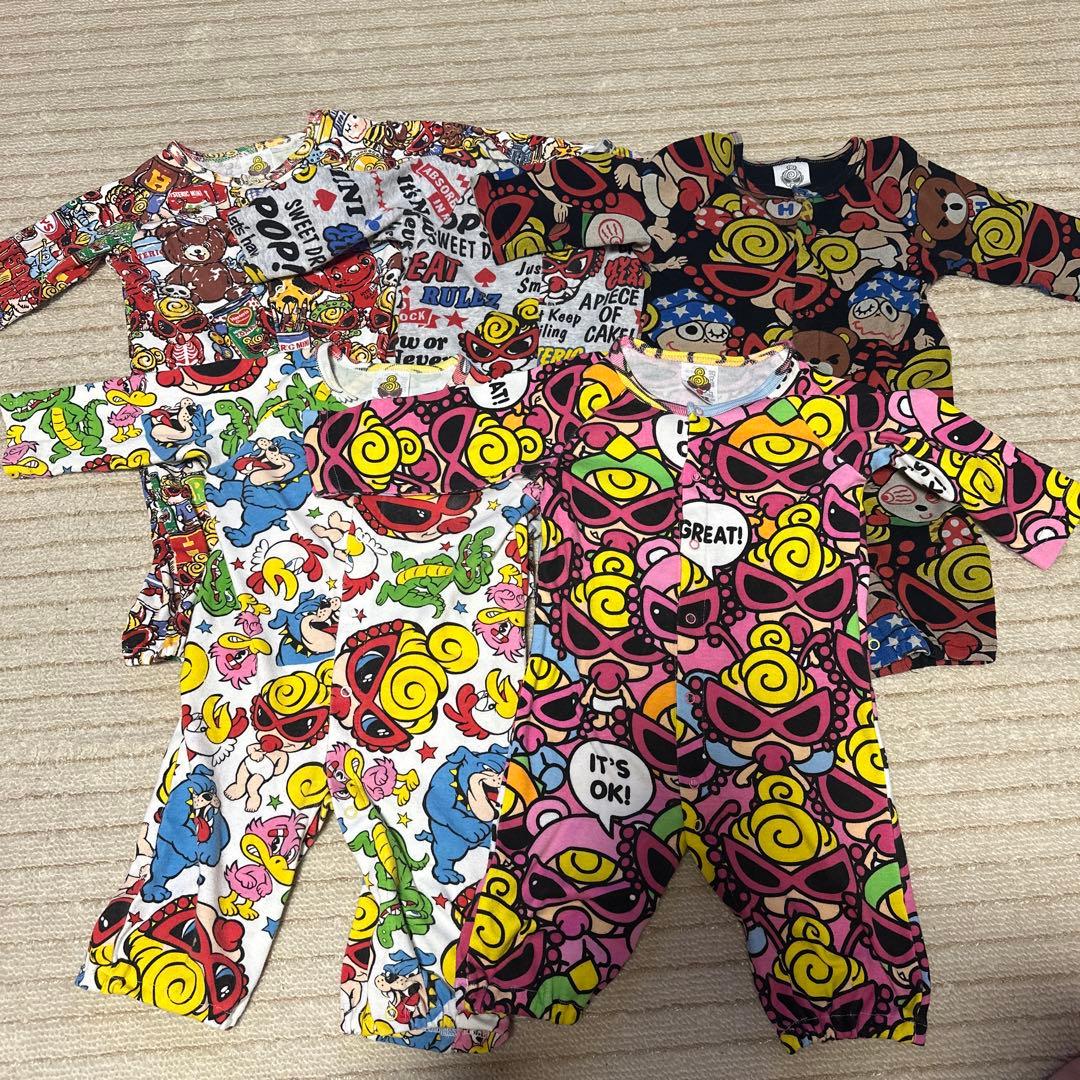 ヒスミニロンパース5枚セット　 60〜70cm コットンパンダロンパース 60cm～90cm｜ベビーのロンパース｜ベビー服