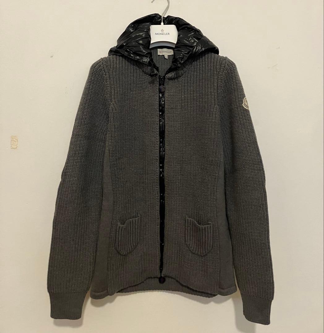 Moncler モンクレール　フード付きウールニットカーディガン
