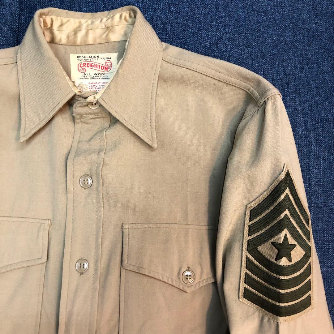 クレイトン　60s USMCサービスシャツ　ウールシャツ US NAVY 実物