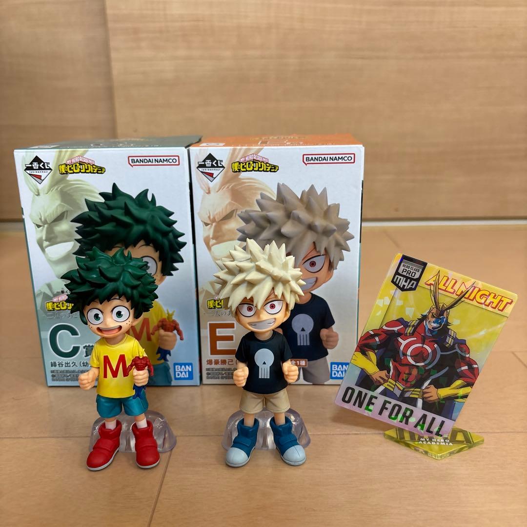 僕のヒーローアカデミア　一番くじ　二人のあこがれ　C賞　緑谷出久　E賞　爆豪勝己