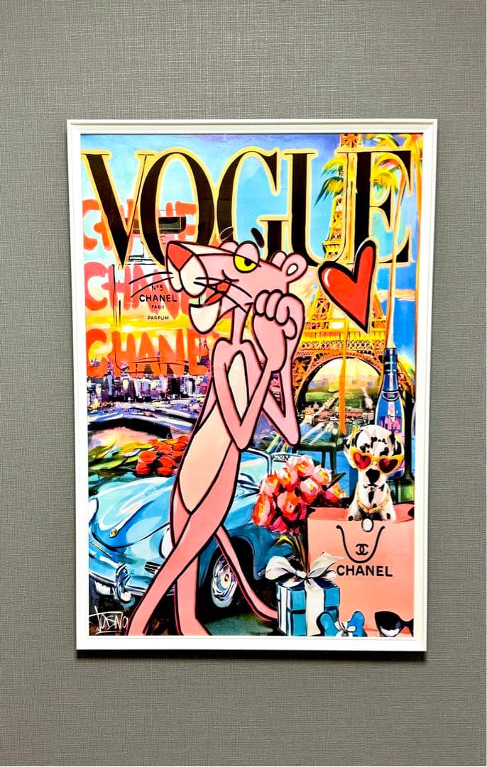 No.142フレーム付きキャンバスアート　ブランドオマージュアート　バスキア