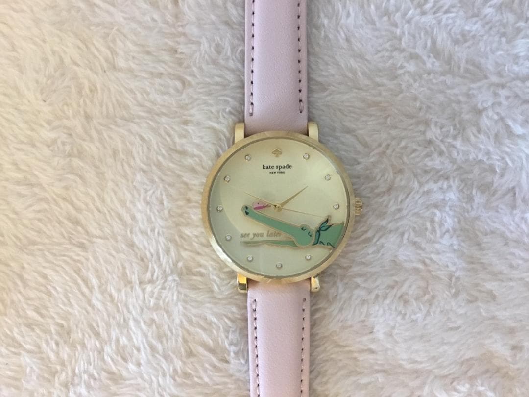 はな*　ケイトスペード　ワニ　アリゲーター　時計　稼働　レア　希少