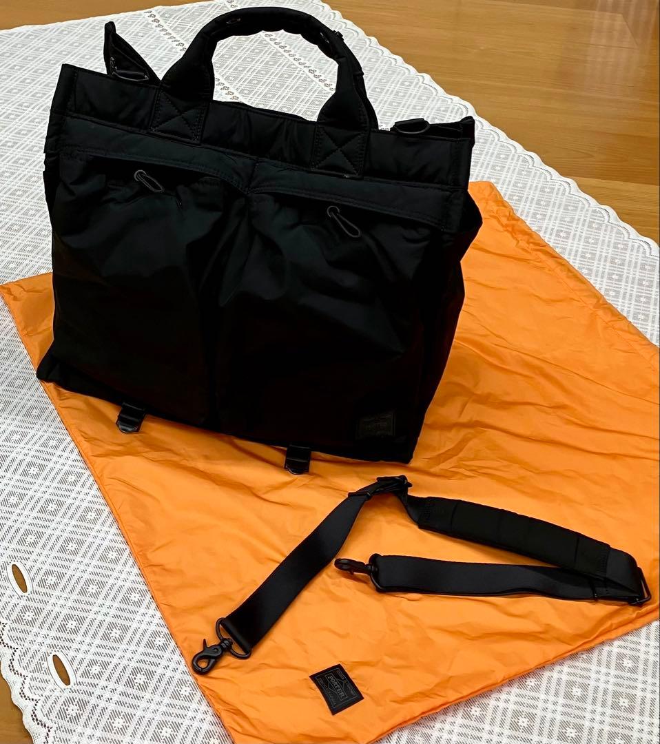 ら*ア様 PORTER/吉田かばん◆ブラック トートバッグ◆片