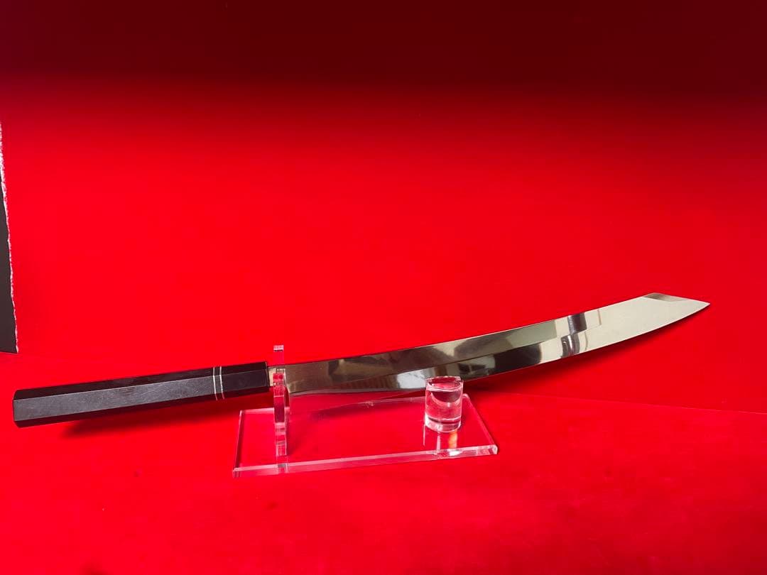 包丁　剣型切付　尺ニ　鏡面仕上げ　切味抜群　箱付　未使用品