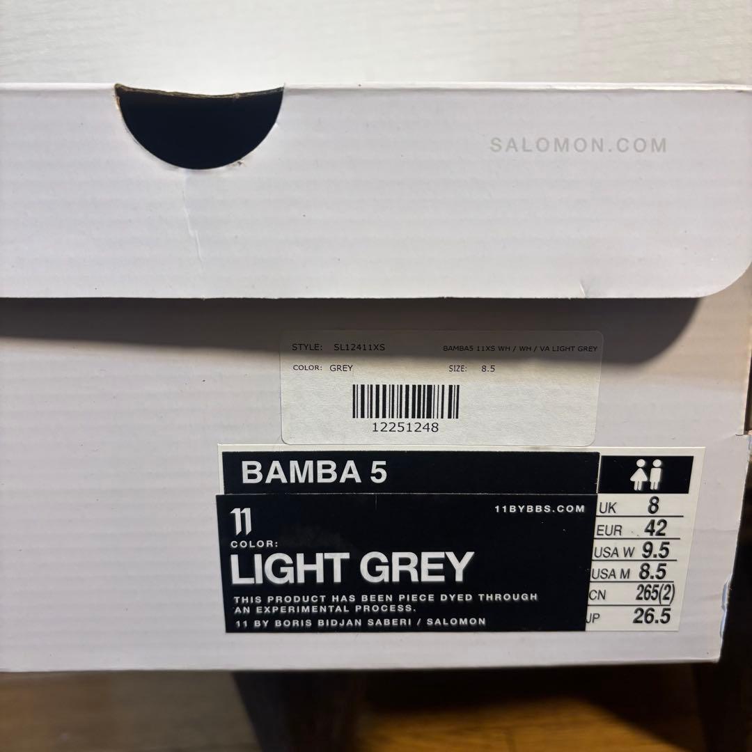 箱付き】11bybbs×salomon bamba5 ライトグレー - メルカリ